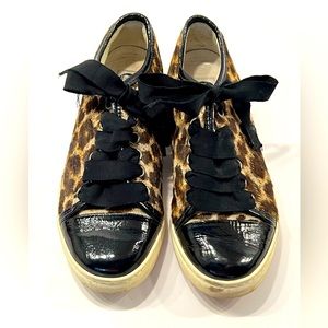 Lanvin Leopard Ponyhair Sneakers